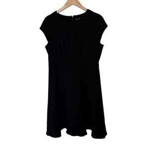 Banana Republic Women's Black Nipped Waist Knee Length Dress Size 10 Stretch